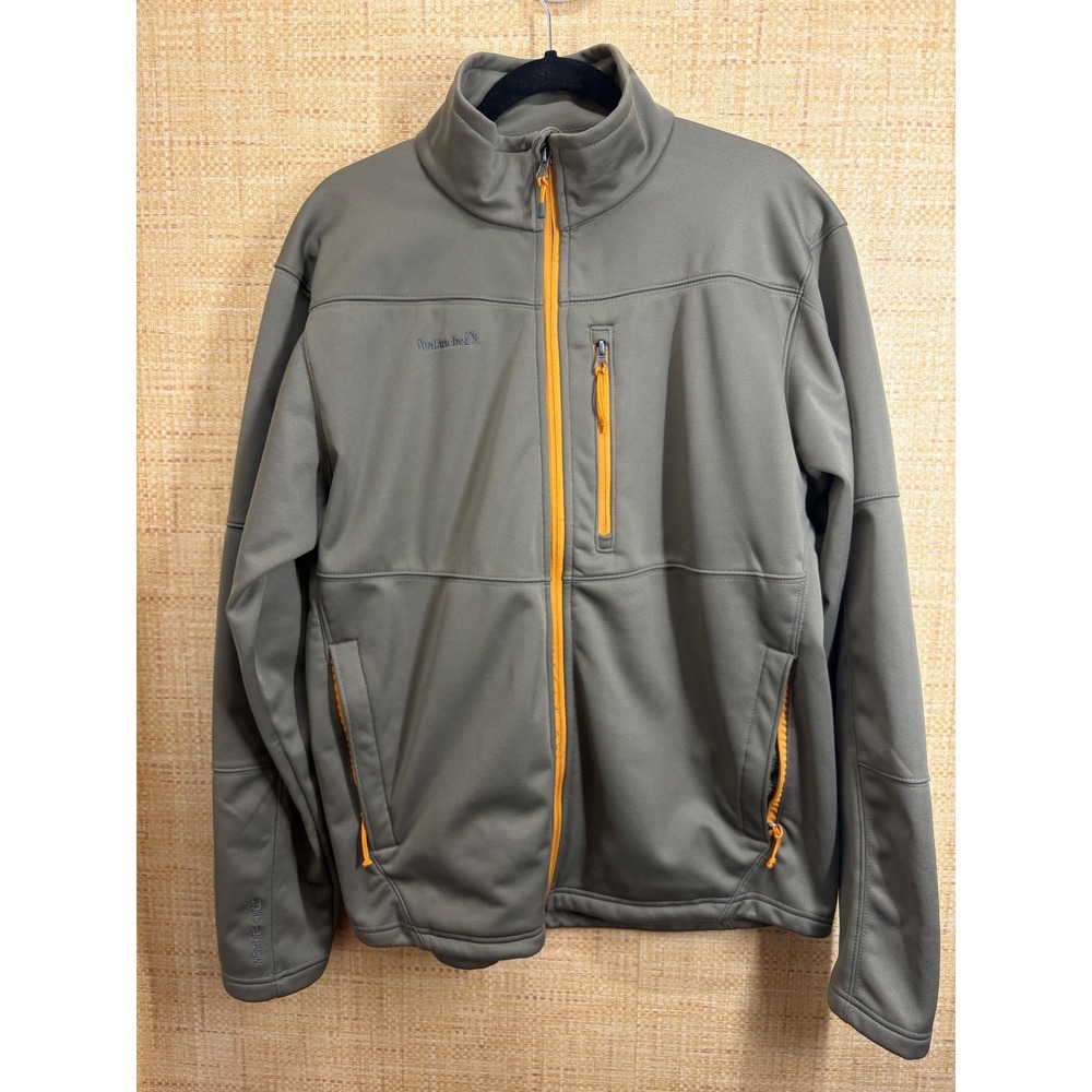 Avalanche Weather Shield Softshell Jacket Mens Large Sage Green Full Zip Fleece